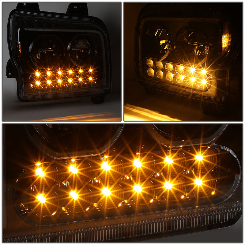 LED DRL Halo Sequential Headlights<br>19-22 Kenworth W990