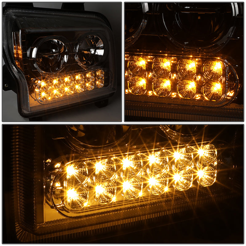 LED DRL Halo Sequential Headlights<br>19-22 Kenworth W990