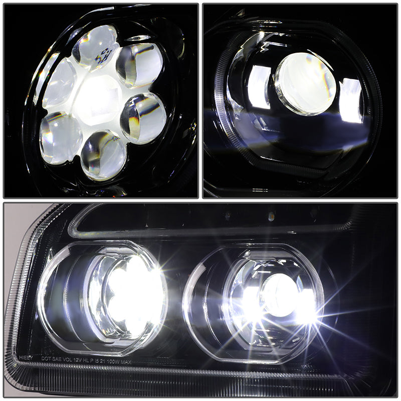 LED DRL Halo Sequential Projector Headlights<br>19-22 Kenworth T880