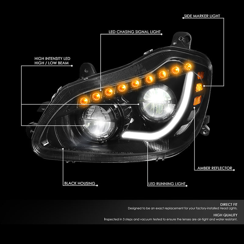 LED DRL Sequential Headlights<br>13-21 Kenworth T680