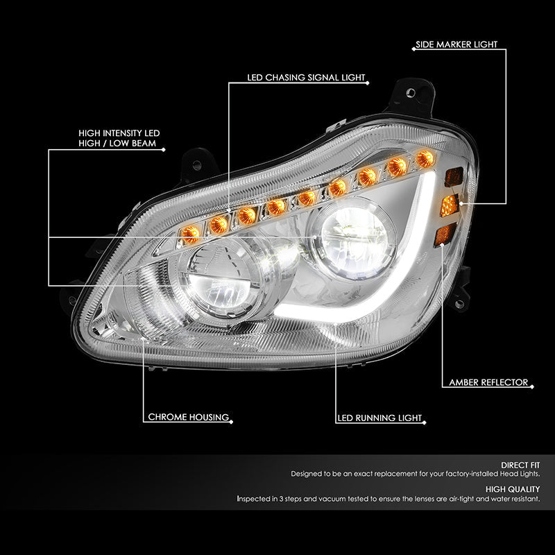 LED DRL Sequential Headlights<br>13-21 Kenworth T680