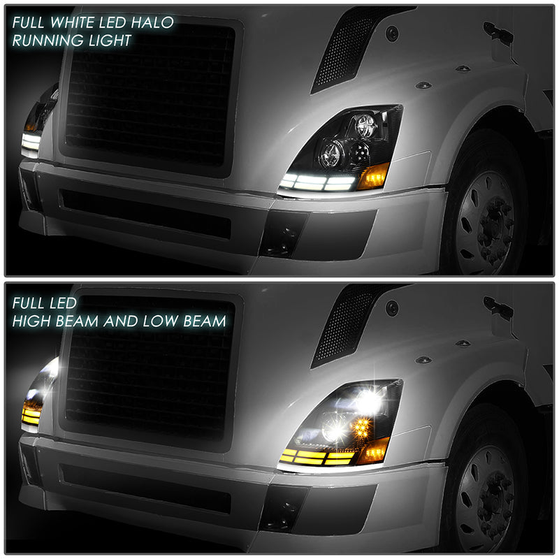 Switchback Headlights<br>03-17 Volvo VN VNL VNM VNX