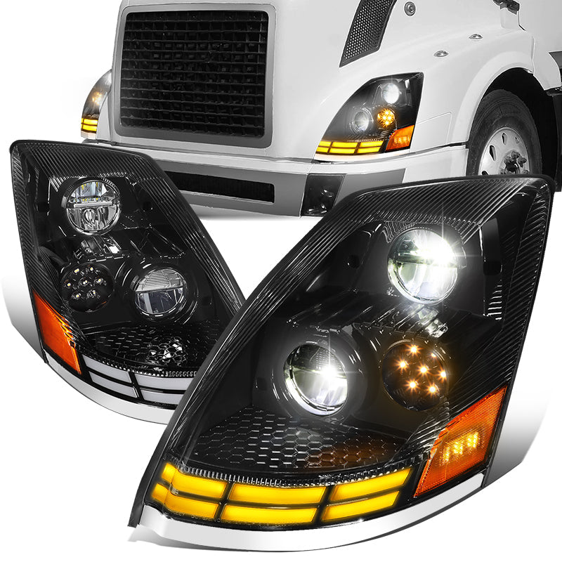 Switchback Headlights<br>03-17 Volvo VN VNL VNM VNX