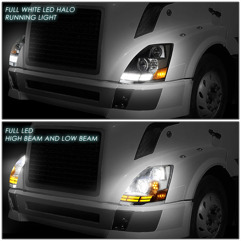 Switchback Headlights<br>03-17 Volvo VN VNL VNM VNX