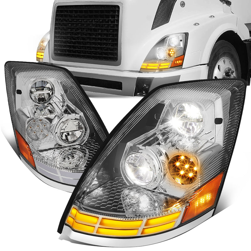 Switchback Headlights<br>03-17 Volvo VN VNL VNM VNX