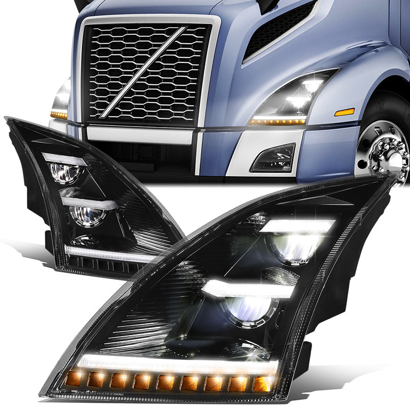 LED DRL Sequential Headlights<br>18-21 Volvo VNL VNR