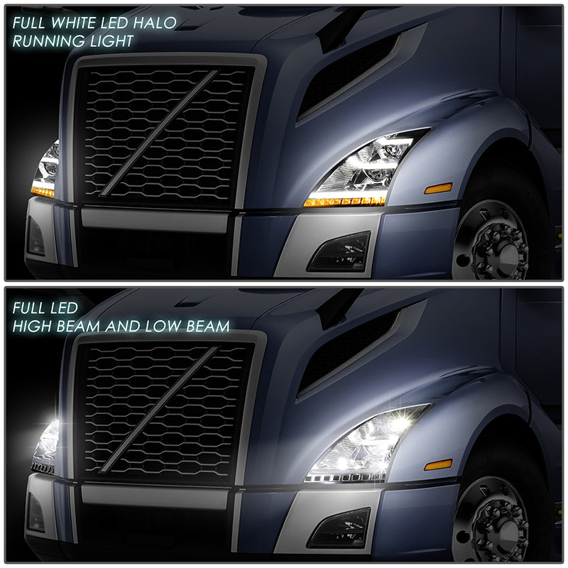 LED DRL Sequential Headlights<br>18-21 Volvo VNL VNR