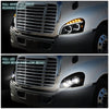 LED DRL Sequential Projector Headlights<br>08-17 Freightliner Cascadia