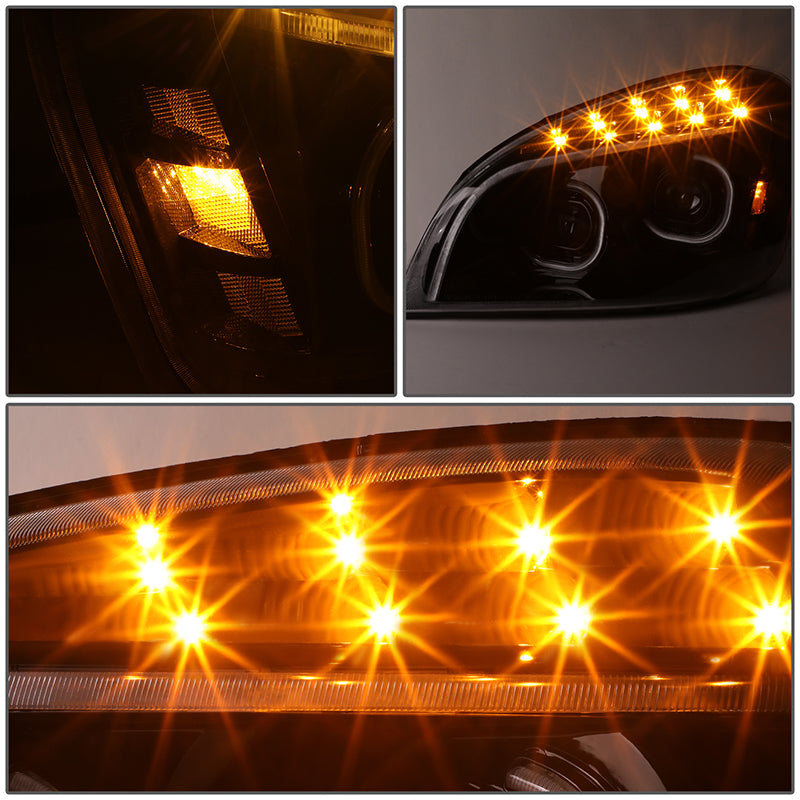 LED DRL Sequential Projector Headlights<br>08-17 Freightliner Cascadia