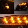 LED DRL Sequential Projector Headlights<br>08-17 Freightliner Cascadia