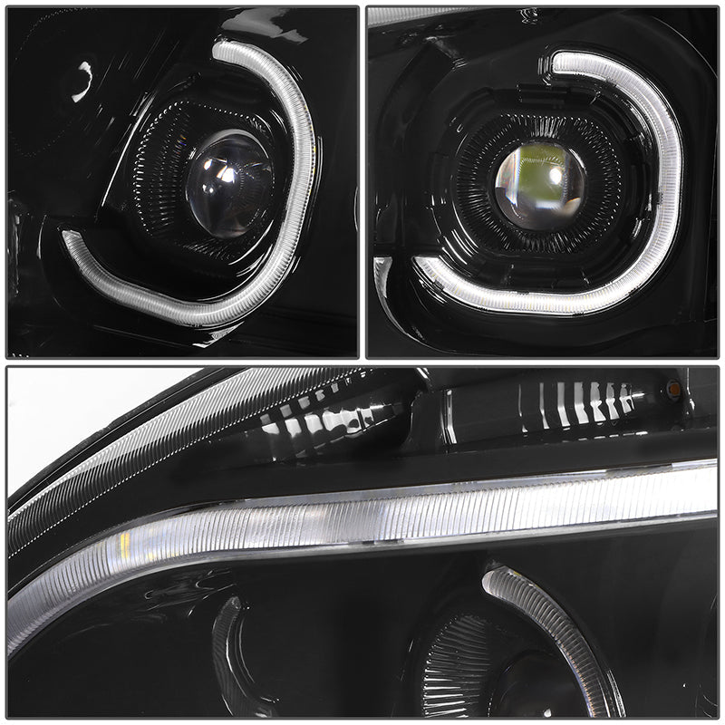 LED DRL Sequential Projector Headlights<br>08-17 Freightliner Cascadia