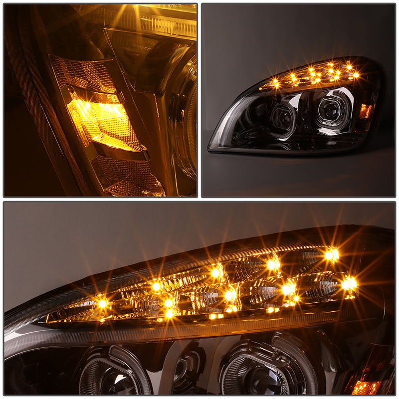 LED DRL Sequential Projector Headlights<br>08-17 Freightliner Cascadia