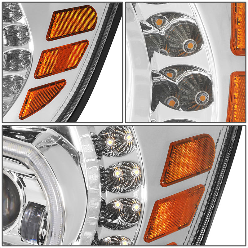 LED DRL Halo Sequential Headlights<br>06-17 Hino 338 268 258