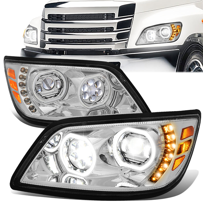 LED DRL Halo Sequential Headlights<br>06-17 Hino 338 268 258