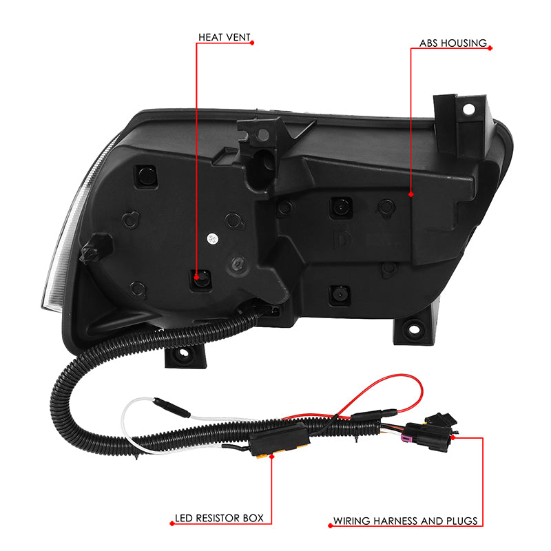 LED DRL Sequential Projector Headlights<br>11-14 Dodge Charger