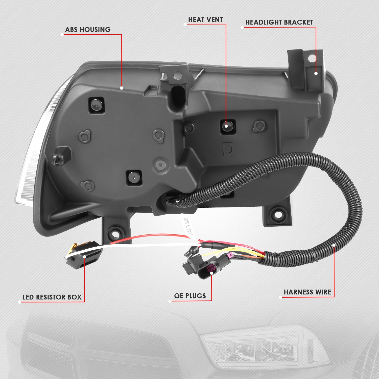 LED DRL Headlights <br>08-14 Dodge Challenger