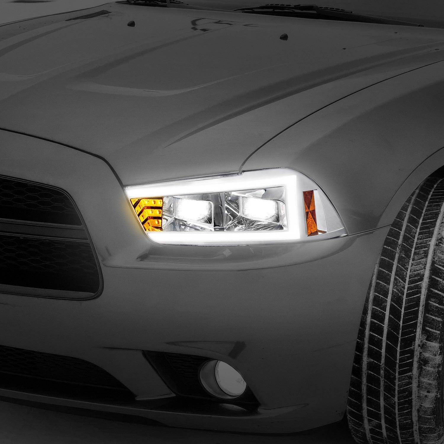 LED DRL Headlights <br>08-14 Dodge Challenger