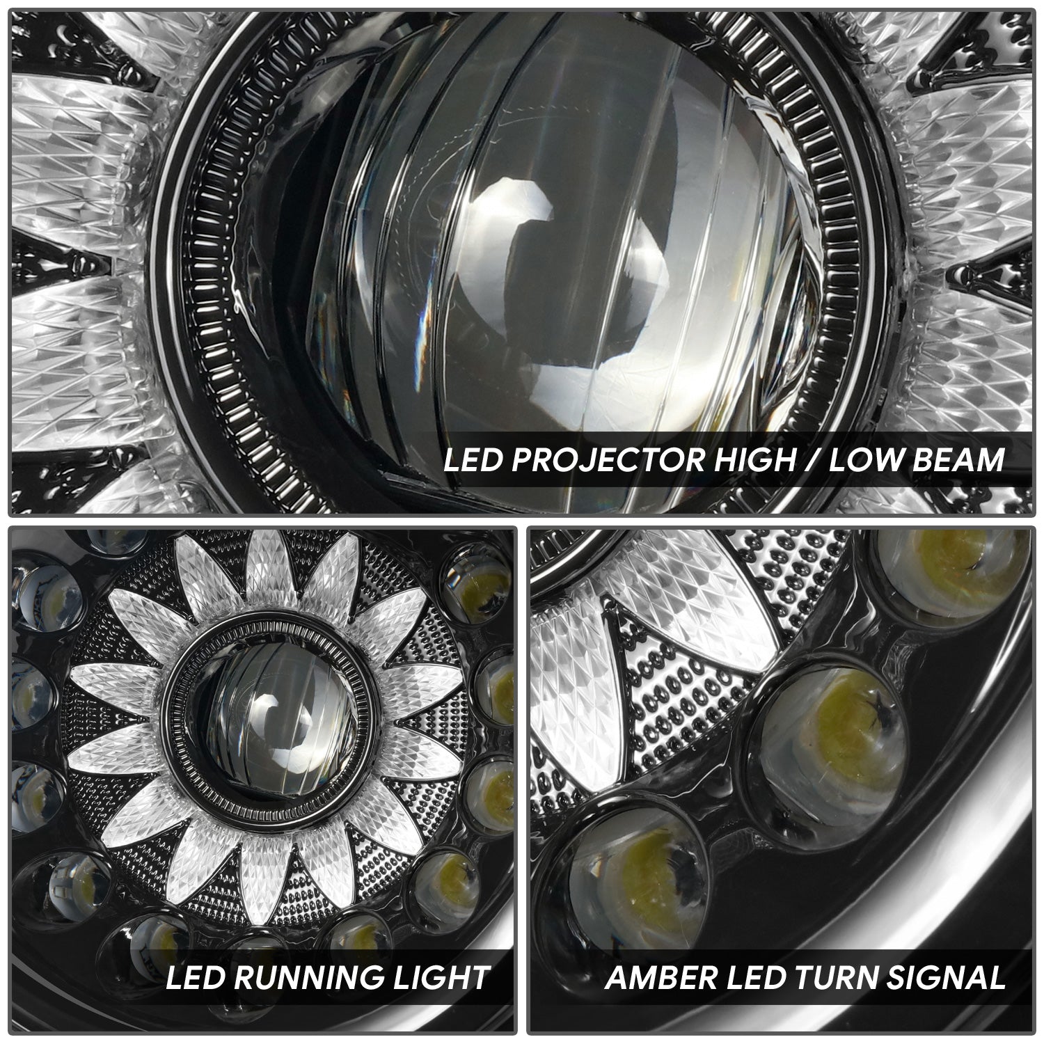 LED DRL Projector Headlights <br>08-14 Dodge Challenger