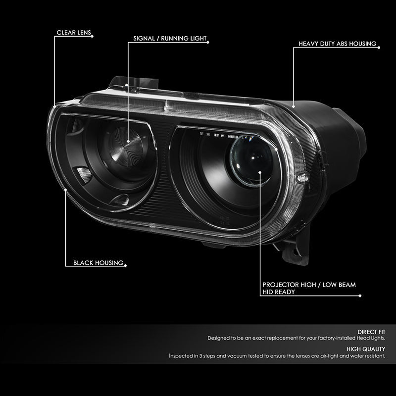 Projector Headlights<br>08-14 Dodge Challenger