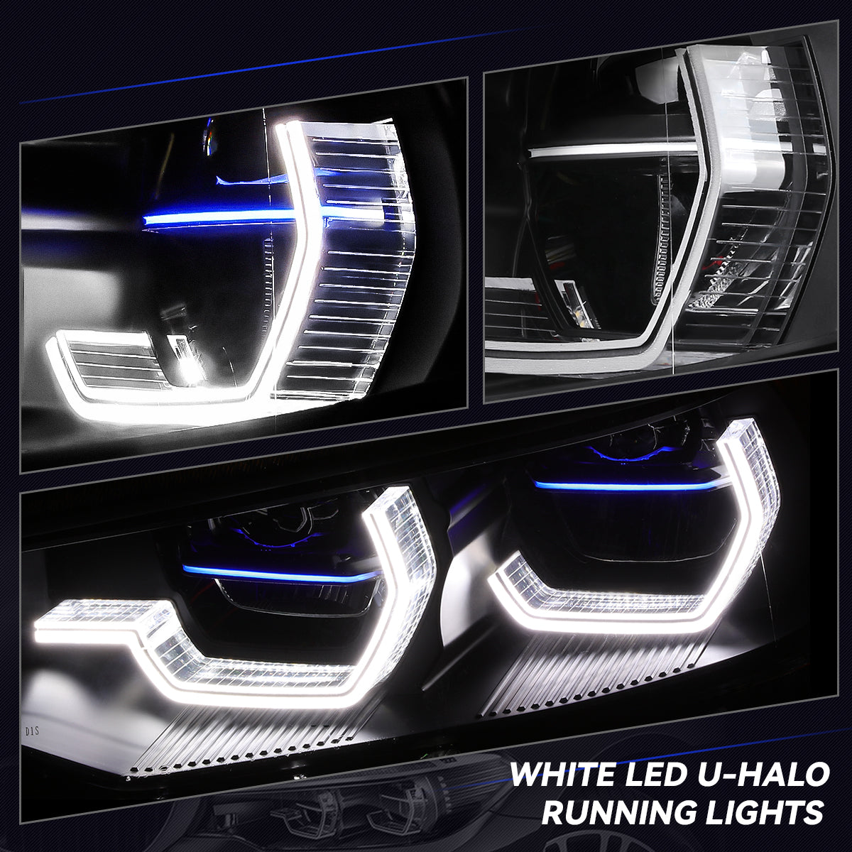 LED DRL Halo Sequential Headlights<br>17-20 BMW 530i 540i / xDrive