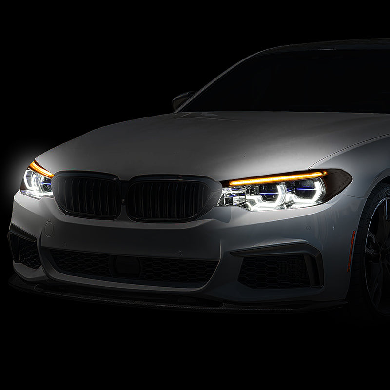 LED DRL Halo Sequential Headlights<br>17-20 BMW 530i 540i / xDrive