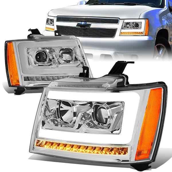 LED DRL Sequential Headlights<br>07-13 Chevy Avalanche Tahoe Suburban 1500 2500