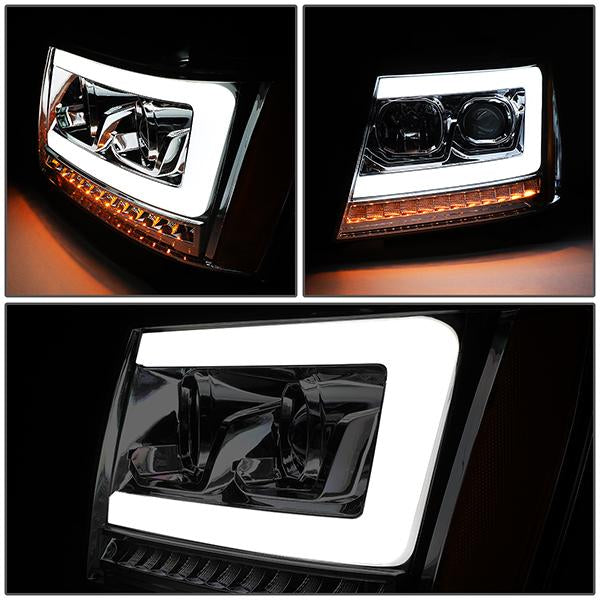 LED DRL Sequential Headlights<br>07-13 Chevy Avalanche Tahoe Suburban 1500 2500