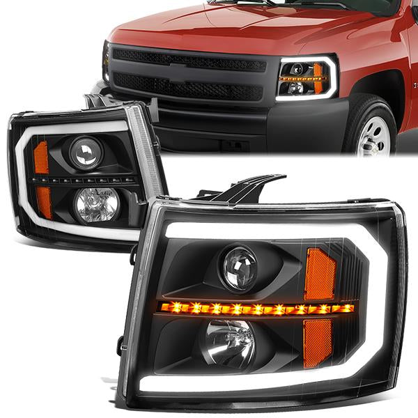 LED DRL Sequential Headlights<br>07-13 Chevy Silverado 1500-3500/ HD