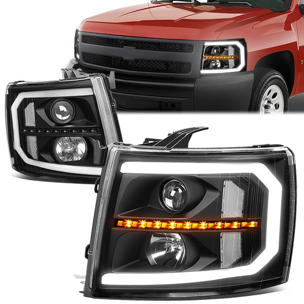 LED DRL Sequential Headlights<br>07-13 Chevy Silverado 1500-3500/ HD