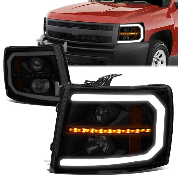 LED DRL Sequential Headlights<br>07-13 Chevy Silverado 1500-3500/ HD