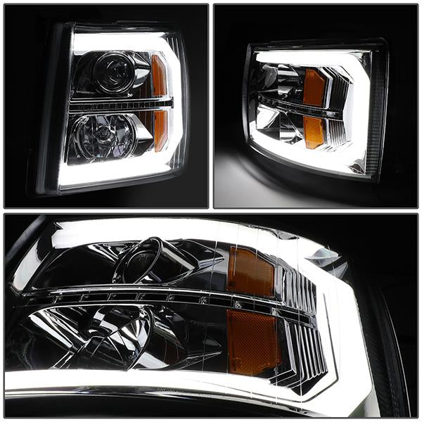 LED DRL Sequential Headlights <br>07-13 Chevy Silverado 1500-3500/ HD