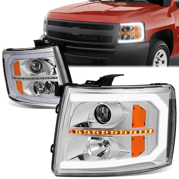 LED DRL Sequential Headlights <br>07-13 Chevy Silverado 1500-3500/ HD