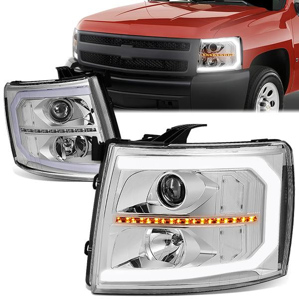 LED DRL Sequential Headlights<br>07-13 Chevy Silverado 1500-3500/ HD