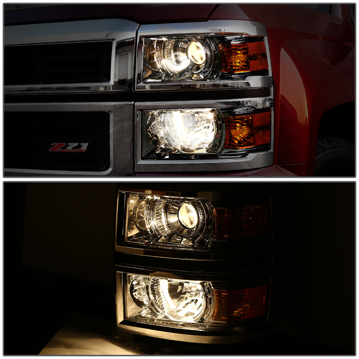 Projector Headlights<br>14-15 Chevy Silverado 1500