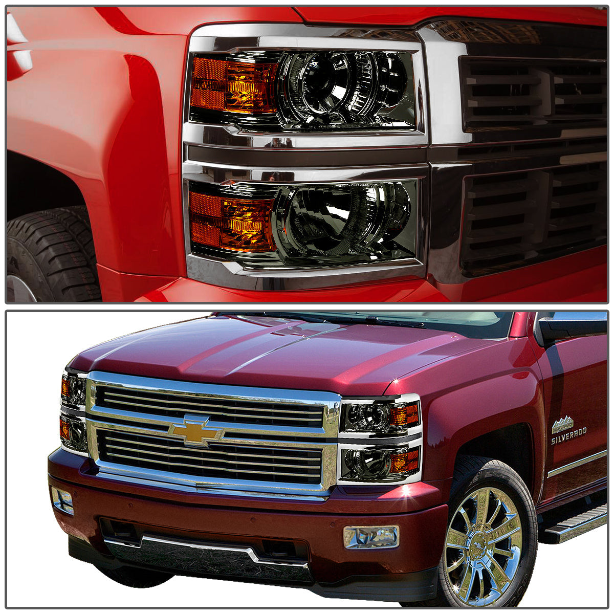 Projector Headlights<br>14-15 Chevy Silverado 1500