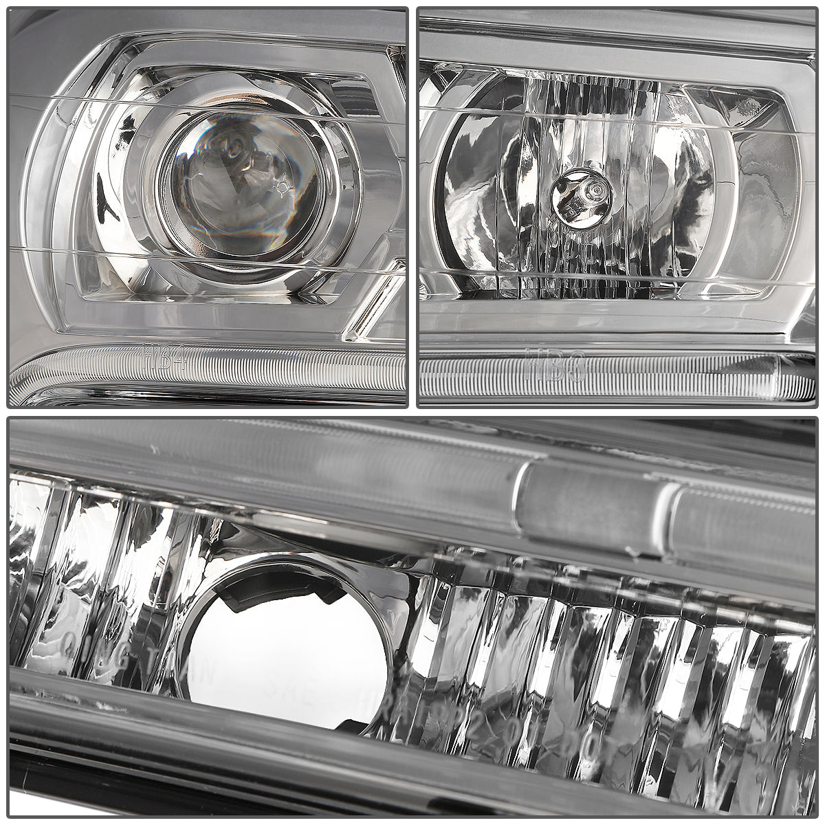 LED DRL Projector Headlights<br>02-09 Chevy Trailblazer