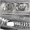 LED DRL Projector Headlights<br>02-09 Chevy Trailblazer