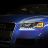 LED DRL Projector Headlights<br>05-08 Audi A4, 06-08 S4