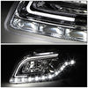 LED DRL Projector Headlights<br>05-08 Audi A4, 06-08 S4