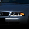 LED DRL Projector Headlights<br>96-01 Audi A4 Quattro