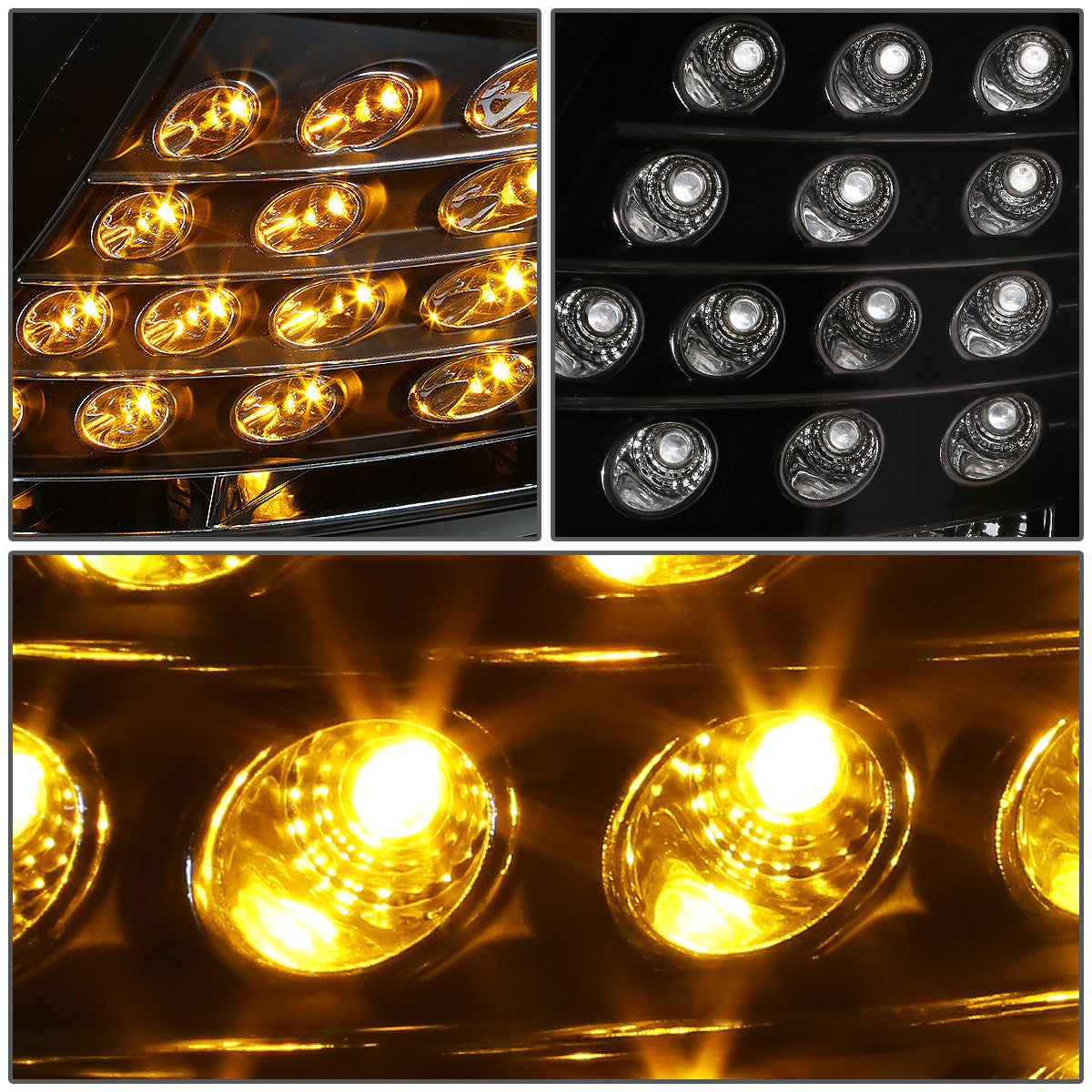 LED DRL Projector Headlights<br>02-04 Audi A6 Quattro