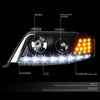 LED DRL Projector Headlights<br>98-01 Audi A6 Quattro