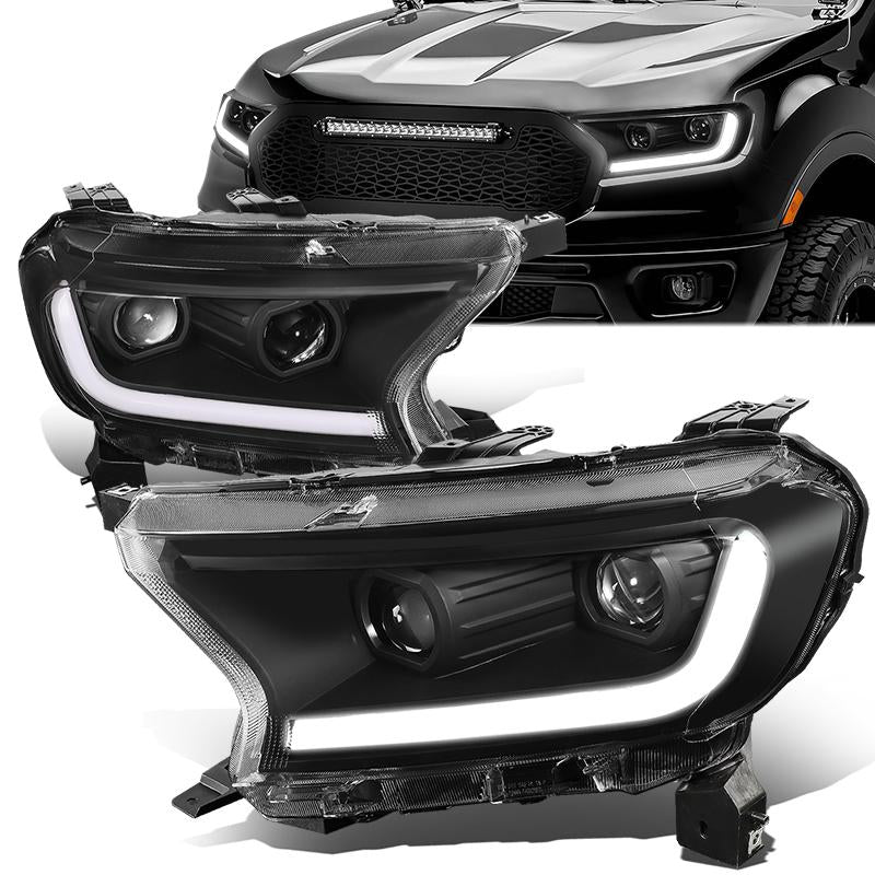 LED DRL Sequential Switchback Projector Headlights<br>19-22 Ford Ranger XL XLT