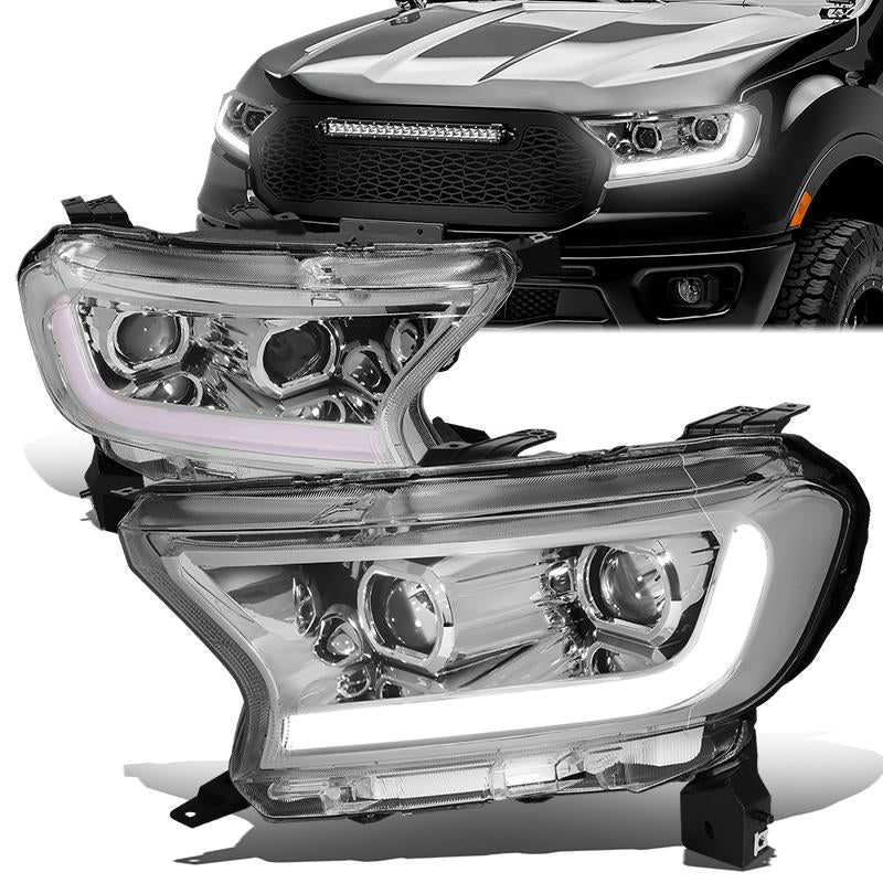 LED DRL Sequential Switchback Projector Headlights<br>19-22 Ford Ranger XL XLT