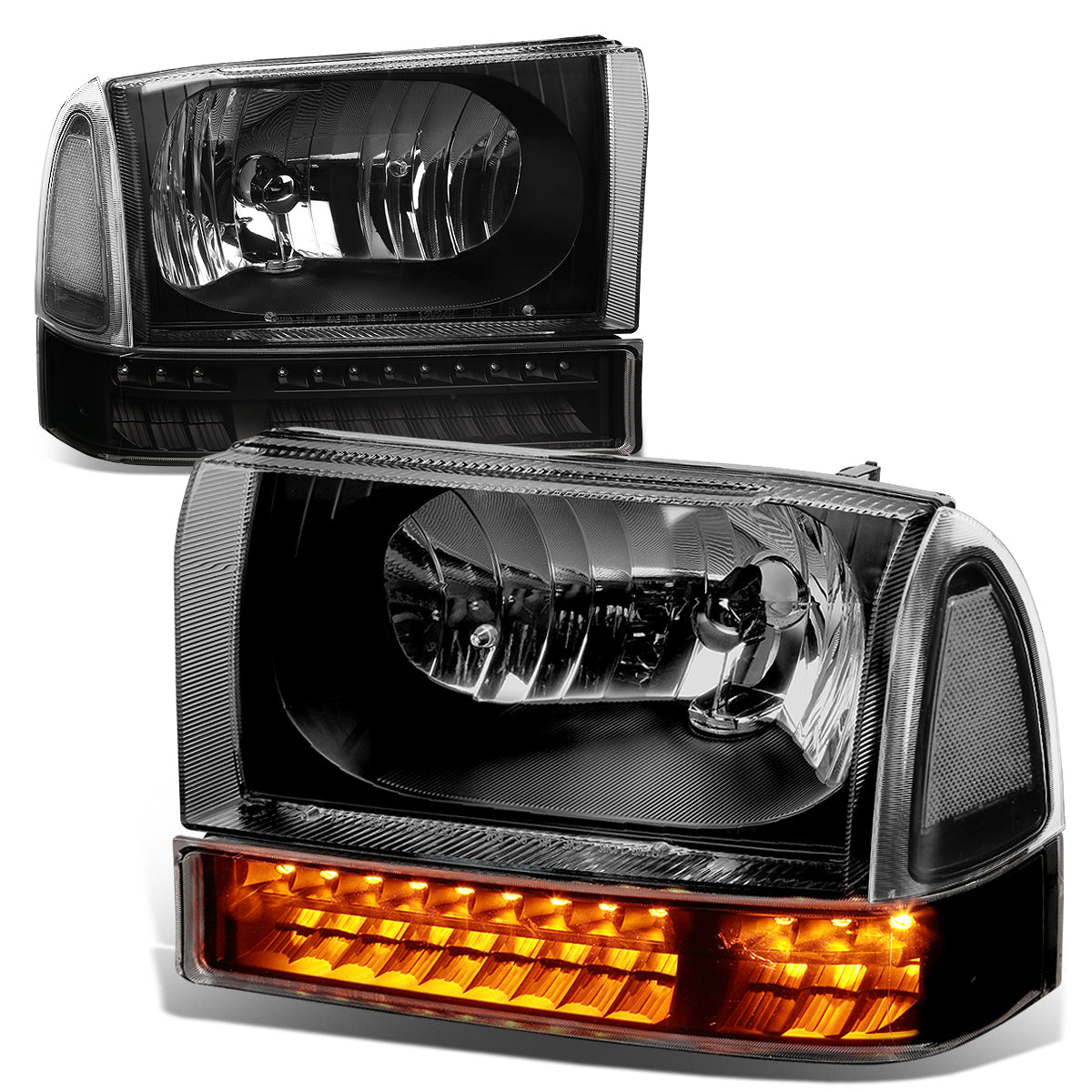 LED Turn Signal Headlights<br>99-04 Ford F-250 F-350/SD Excursion