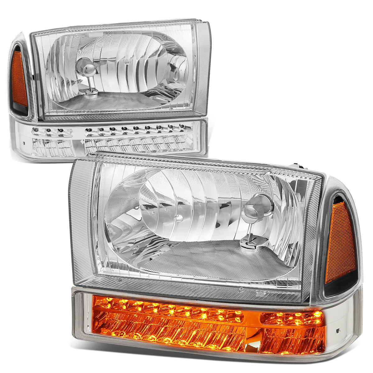 LED Turn Signal Headlights<br>99-04 Ford F-250 F-350/SD Excursion