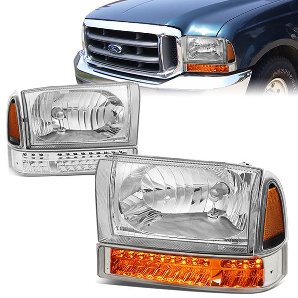 LED Turn Signal Headlights<br>99-04 Ford F-250 F-350/SD Excursion