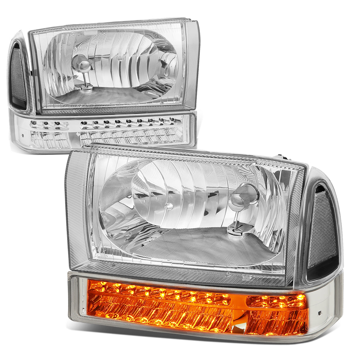 LED Turn Signal Headlights<br>99-04 Ford F-250 F-350/SD Excursion