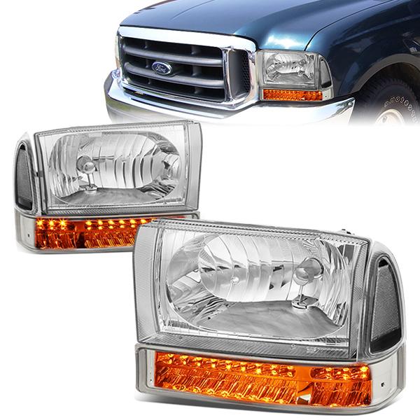 LED Turn Signal Headlights<br>99-04 Ford F-250 F-350/SD Excursion