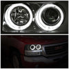 LED DRL Halo Projector Headlights<br>02-06 GMC Sierra/ Yukon XL 1500 Denali